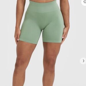 Effortless Seamless Shorts in Sage